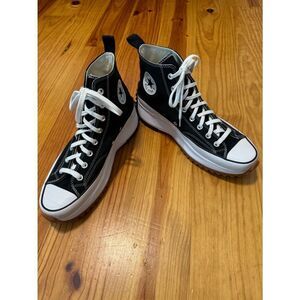 Converse Run Star Hike Shoes Men's High Sneakers Black/White 166800C US 11.5